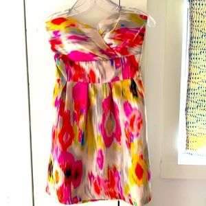 Strapless mini-dress